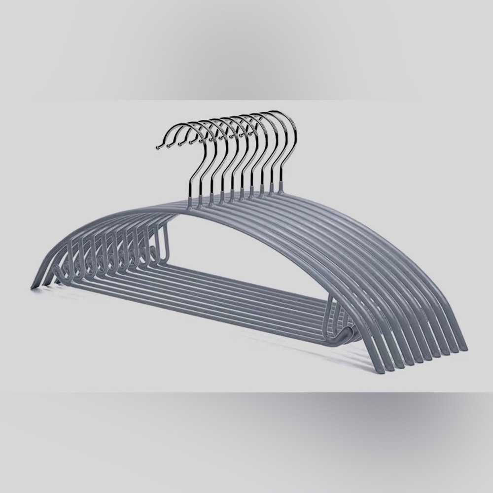 Non-Slip Stainless PVC Coated Hangers (10 count)